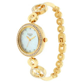 Titan Raga Women's Watch Analog Mother of Pearl Dial with Gold Stainless Steel Band, 2539YM02